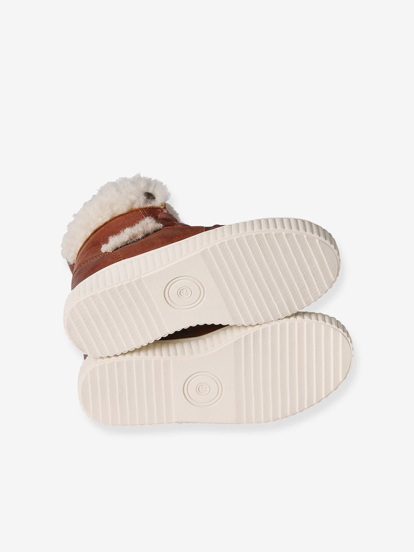 Vertbaudet Mädchen High-Sneakers mit Warmfutter - braun