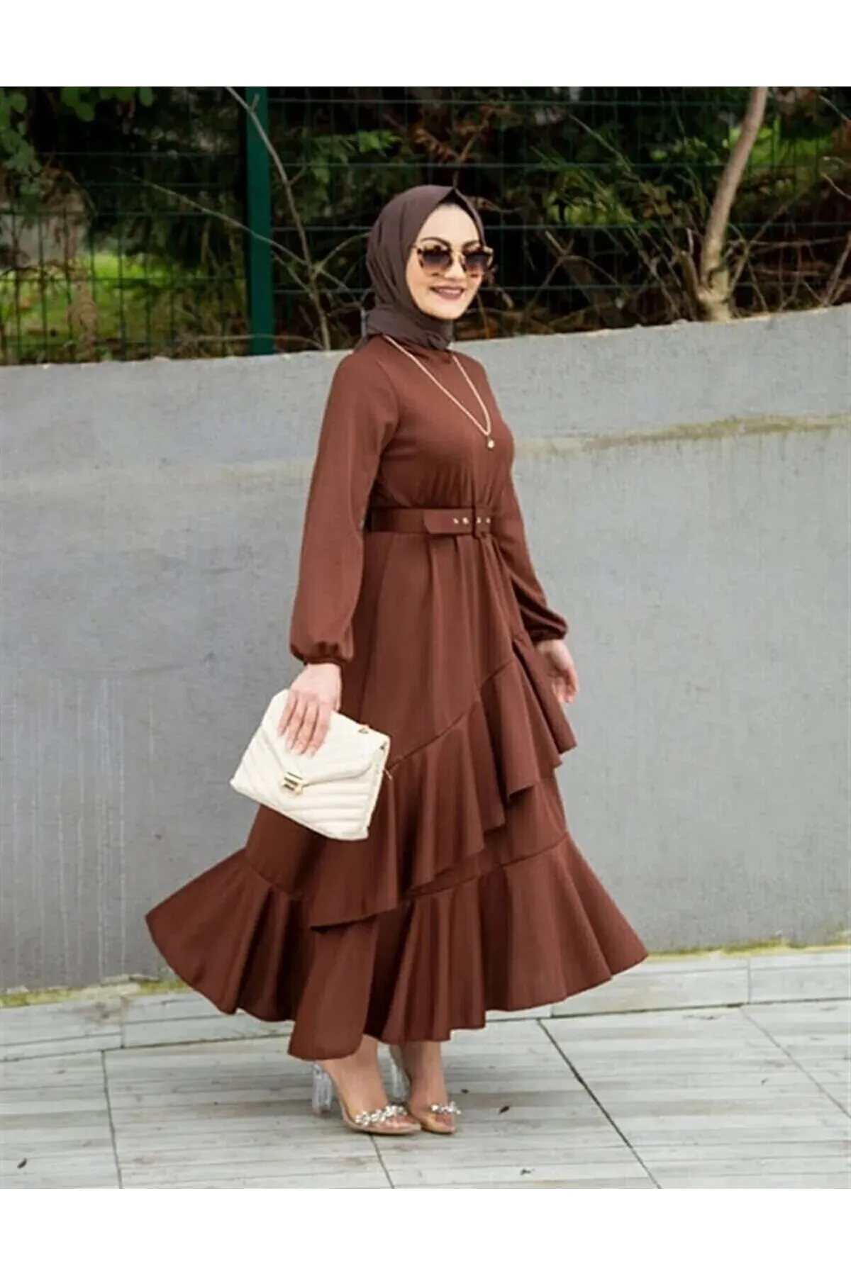 VOLT CLOTHİNG  Kleid - Braun - A-Linie