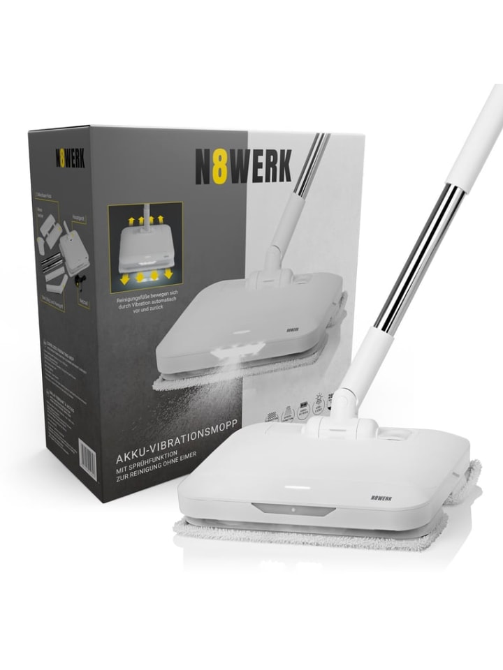 N8WERK Akku-Vibrationsmopp mit LED Beleuchtung - Moonlight White Edition günstig kaufen onesize