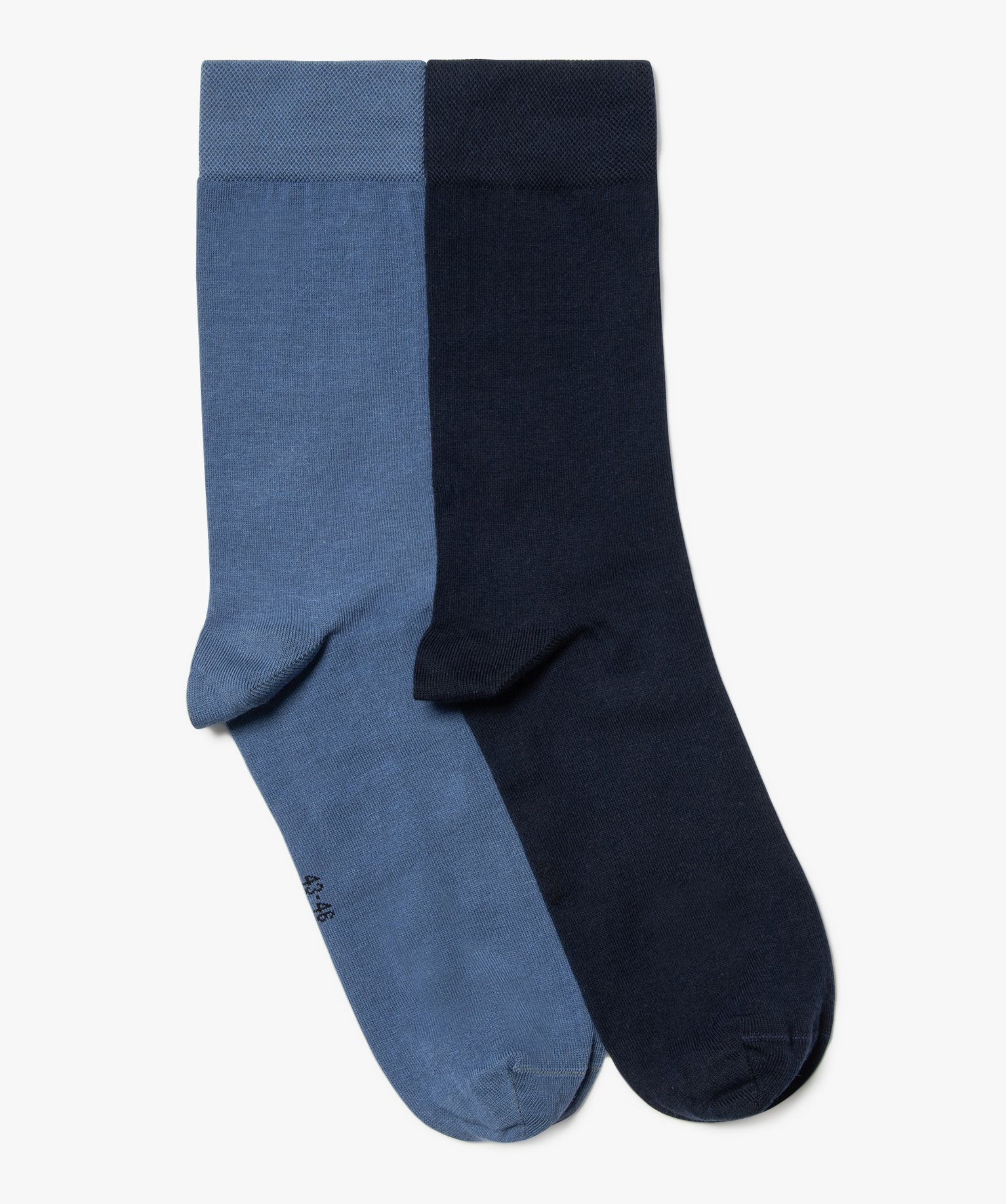 Chaussettes fines tige haute homme (lot de 2) jaune | GEMO