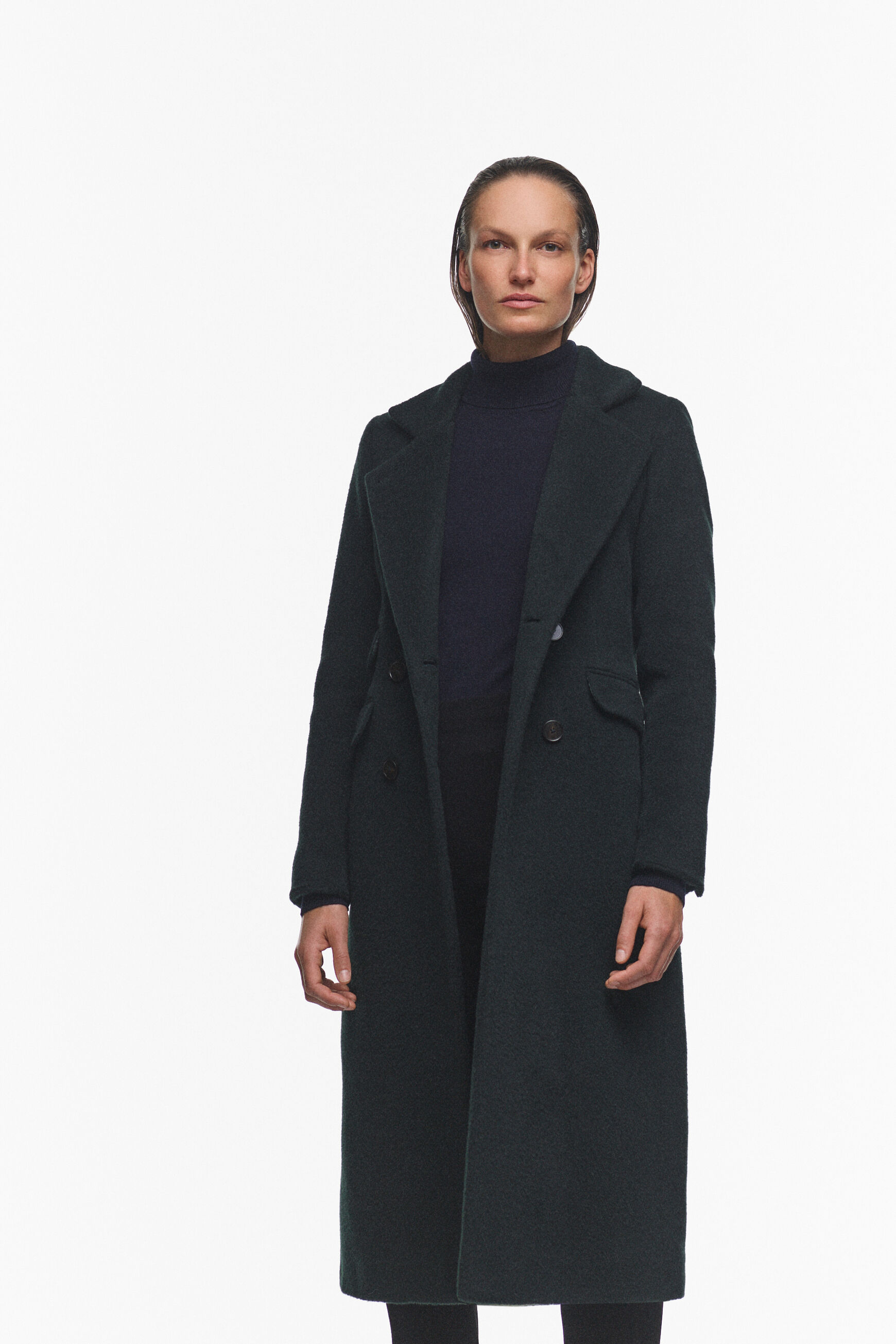 Manteau numero3 c1 vert fonce femme