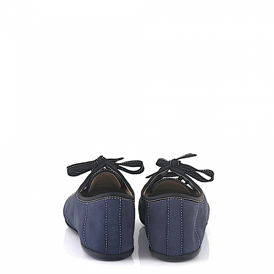 AGL Attilio Giusti Leombruni - Schnürer D519008 Veloursleder - blau