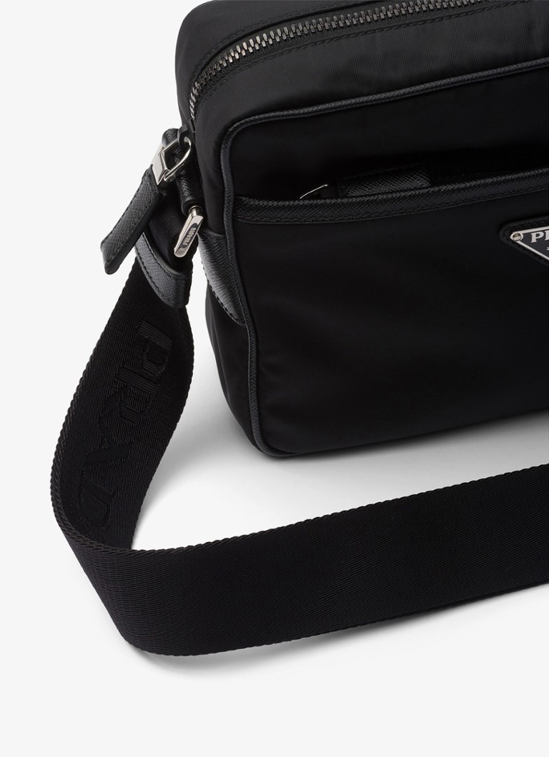 Geantă de umăr Prada Re-Nylon cu detalii din piele