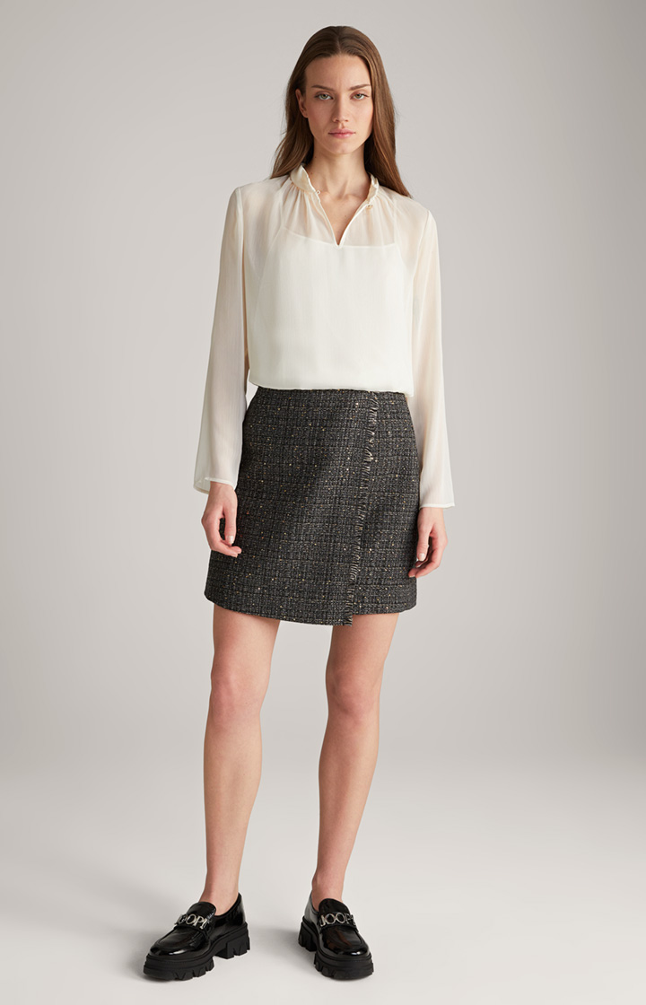 Chiffon-Bluse in Creme