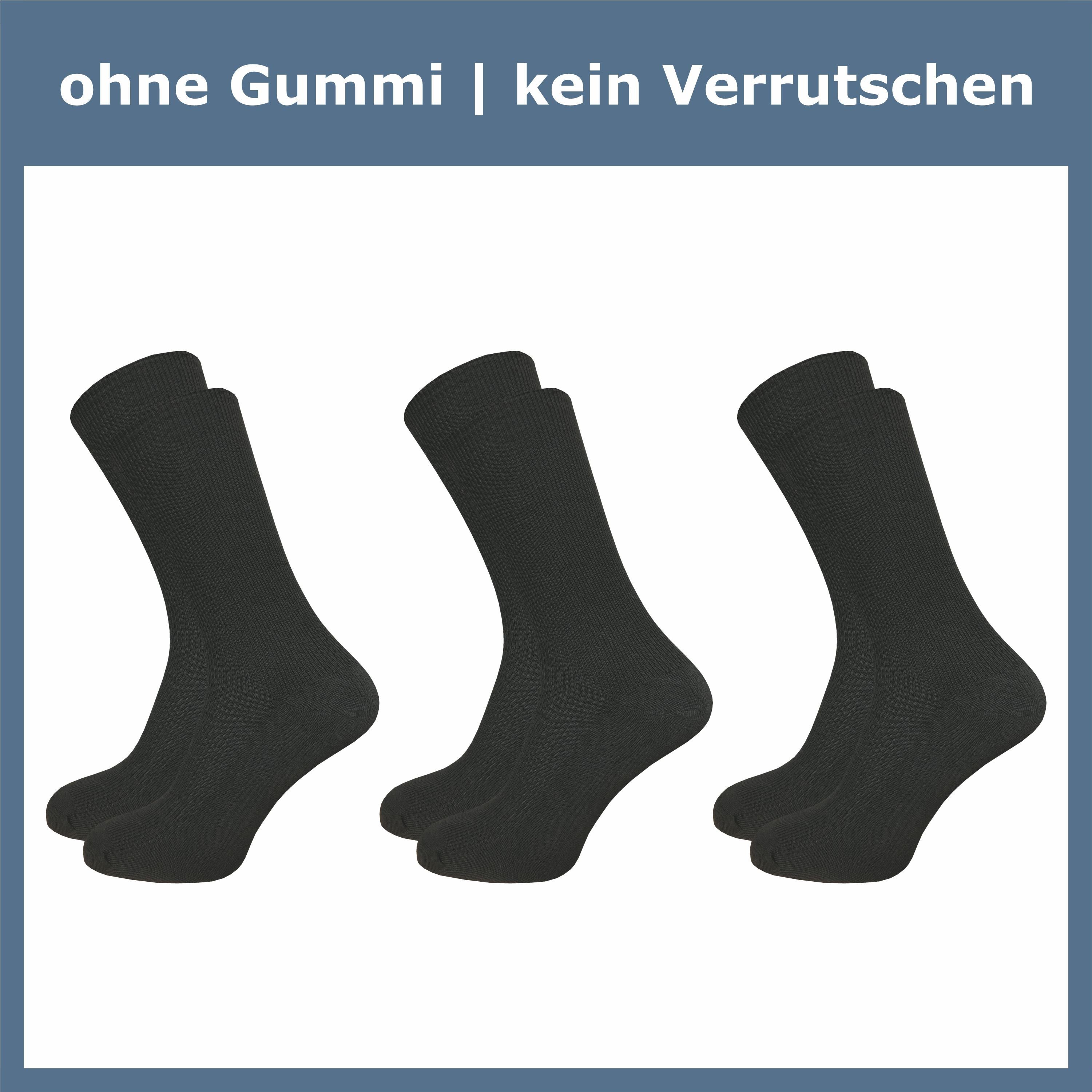 GAWILO Diabetikersocken für Damen und Herren ohne Gummi, extra weit, Venensocke (9 Paar) ohne drückende Naht, mit atmungsaktiver Baumwolle, auch für Senioren