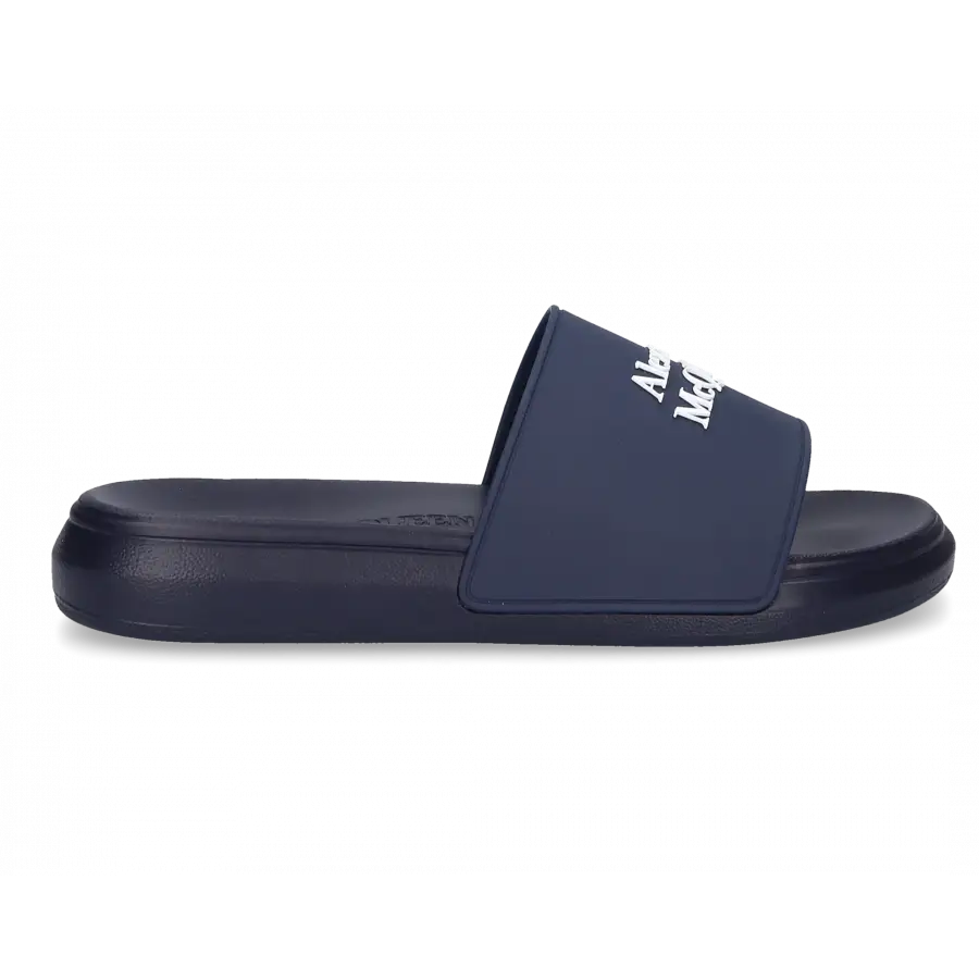 Alexander McQueen - Badeschuhe POOL SLIDE Kautschuk - blau