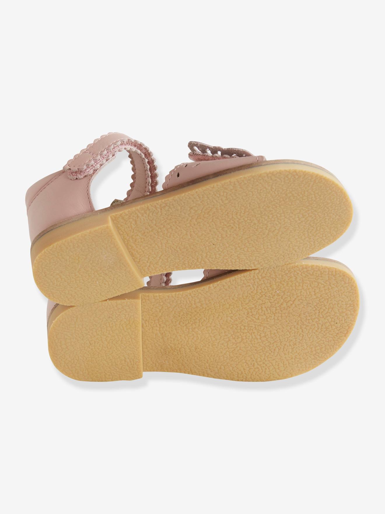 Sandales en cuir fille collection maternelle bleu clair