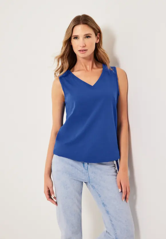 CECIL Jersey Spitzendetail Top