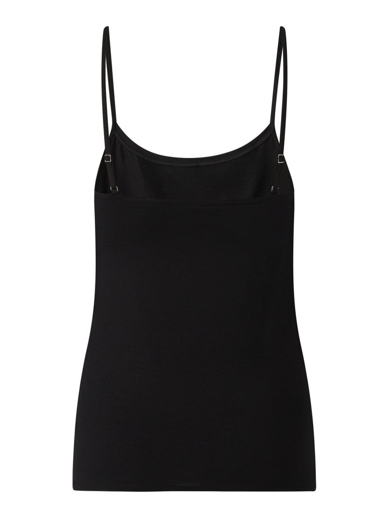 Top aus Single Jersey Modell 'Natural Comfort' in schwarz