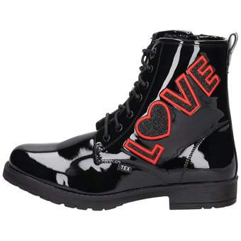 Puccetti Schnür Boots in schwarz