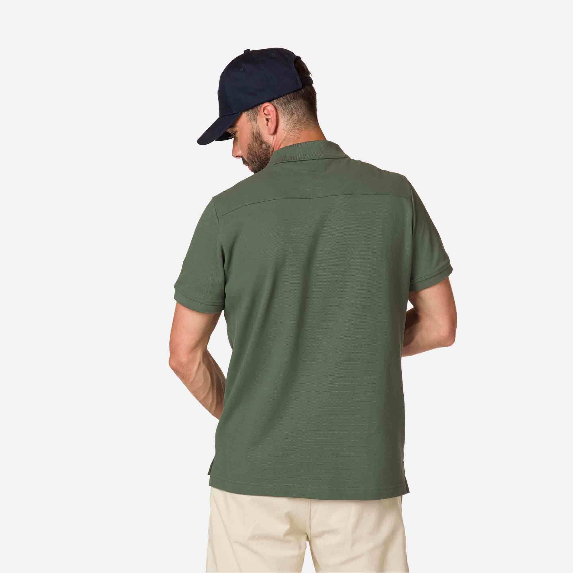 Polo logo à poche homme