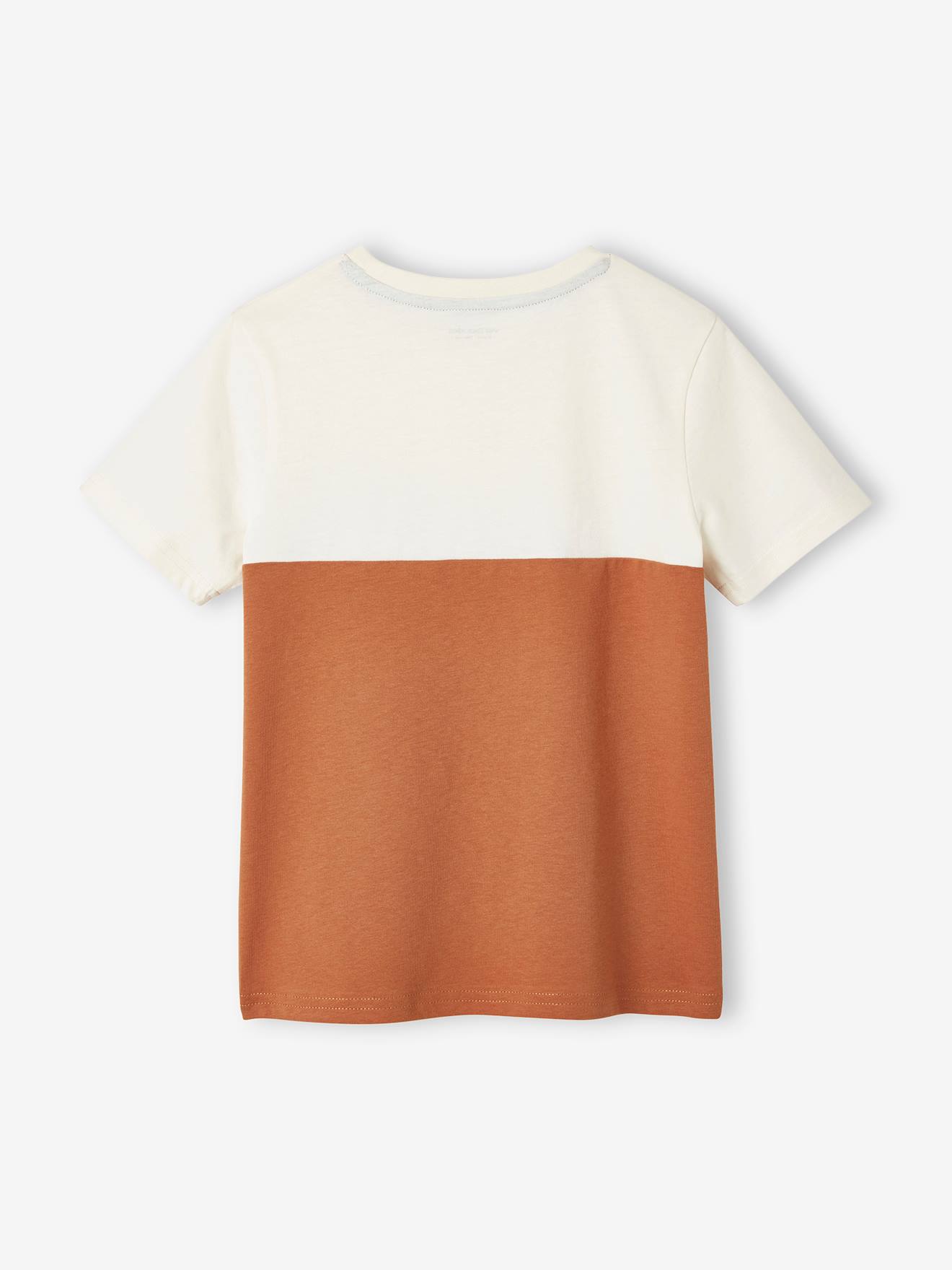 Vertbaudet Jungen T-Shirt, Colorblock Oeko-Tex - azurblau