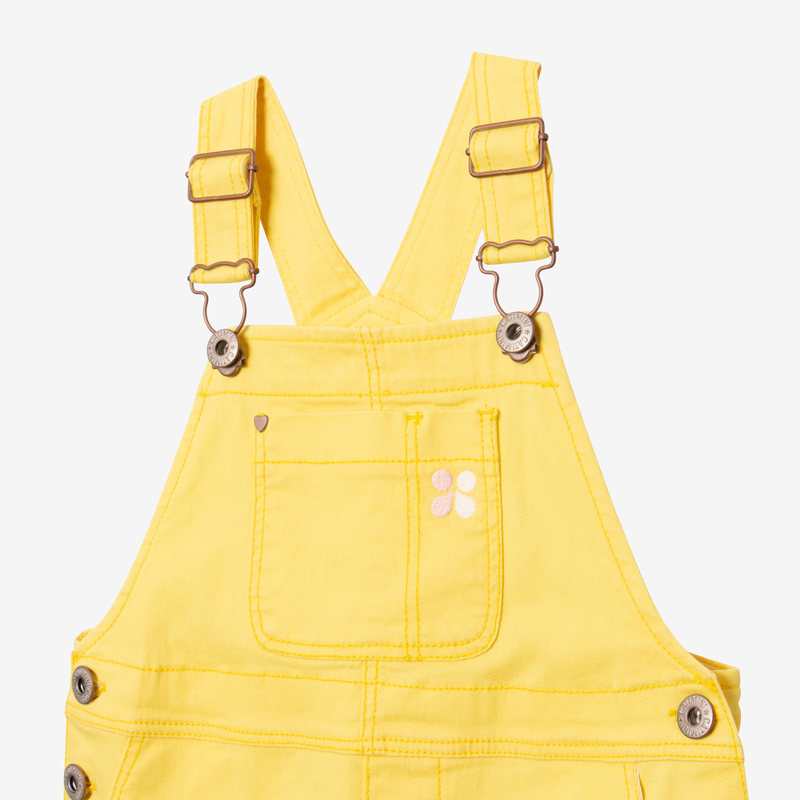 Robe-salopette fille jean jaune Catimini