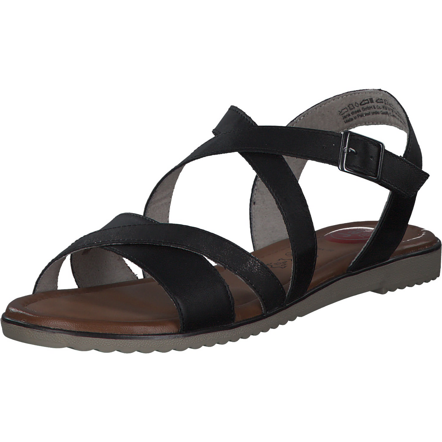 Jana Shoes 28115, Sandalen, Damen, Schwarz