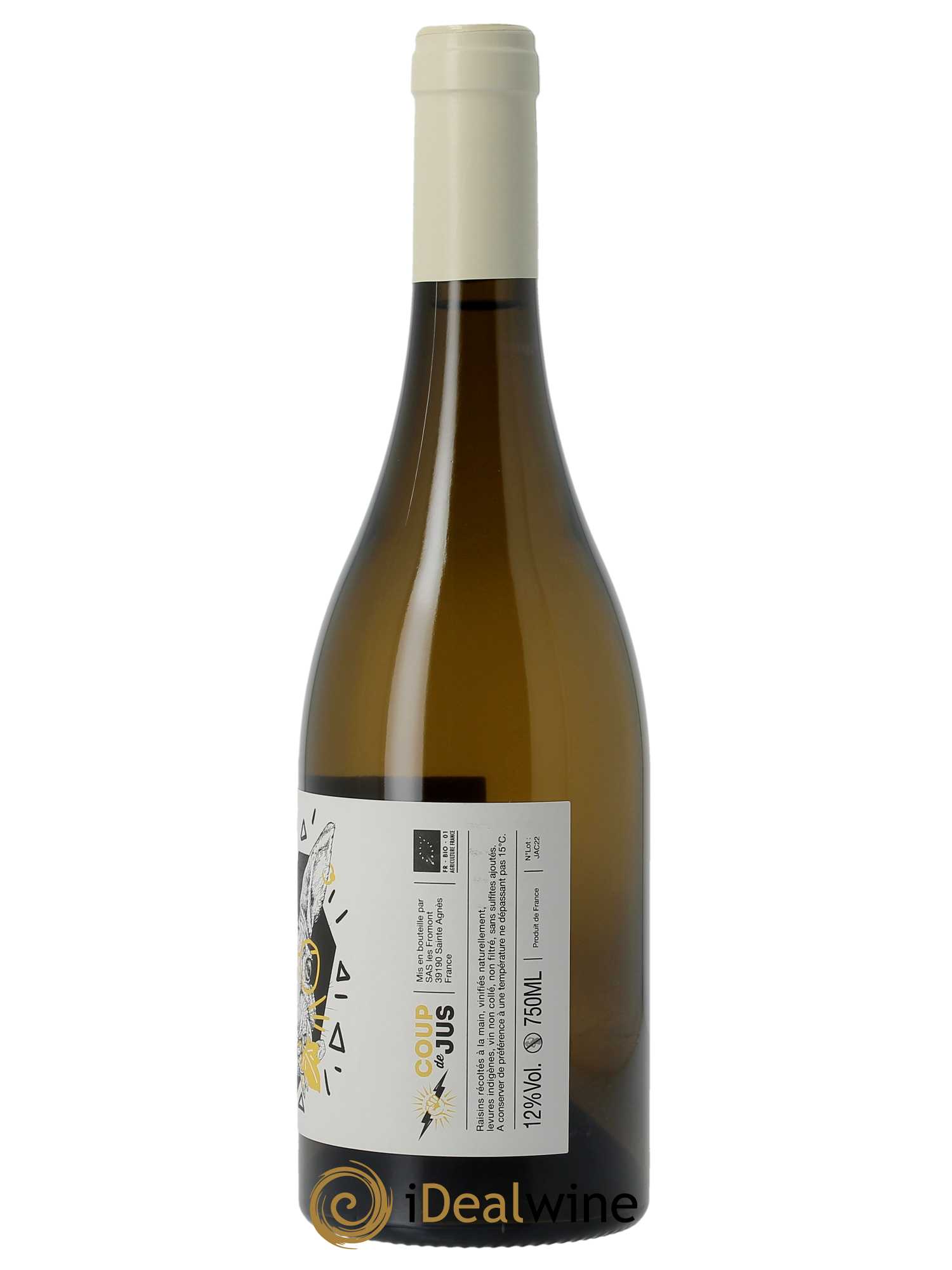 Vin de France Coup de jus Jacquère White Rabbit Marnes Blanches (Domaine des)  2022 - Lot de 1 Bouteille