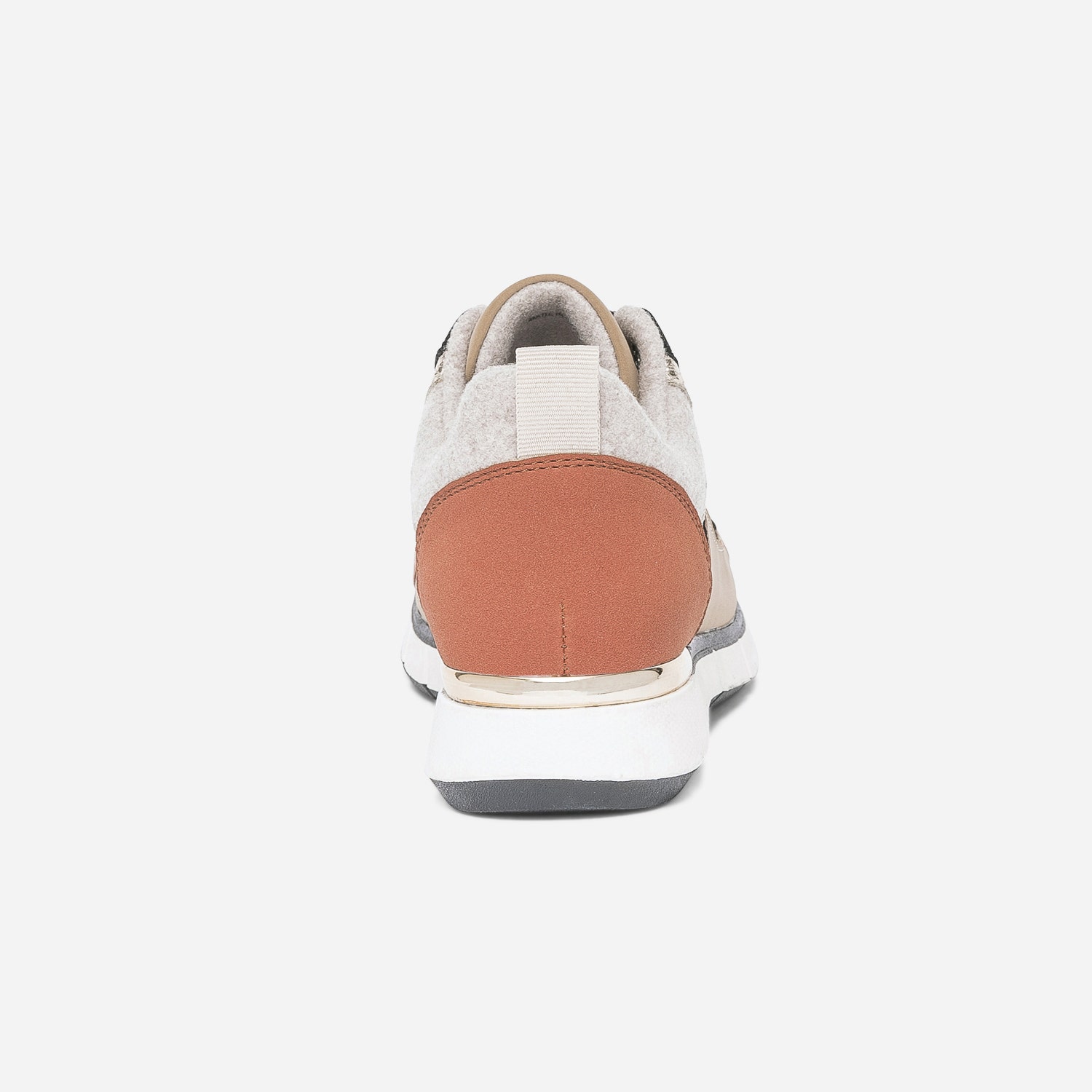 Tennis TEXTO beige, brique, dorée et noire
