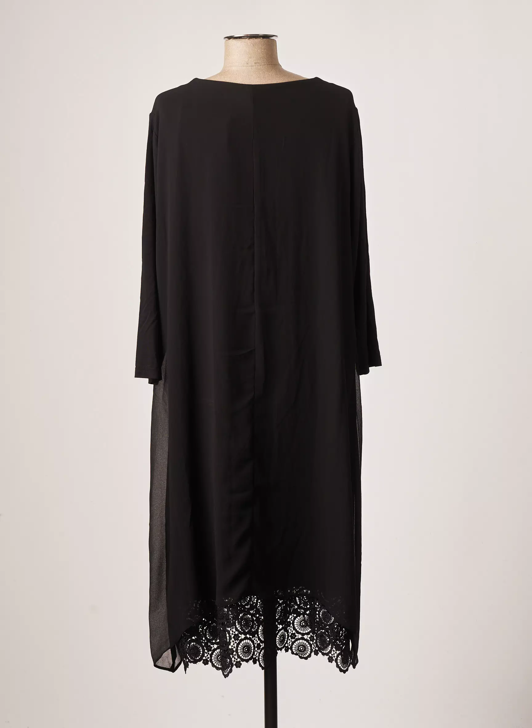Ciso Robes Mi Longues Femme couleur noir