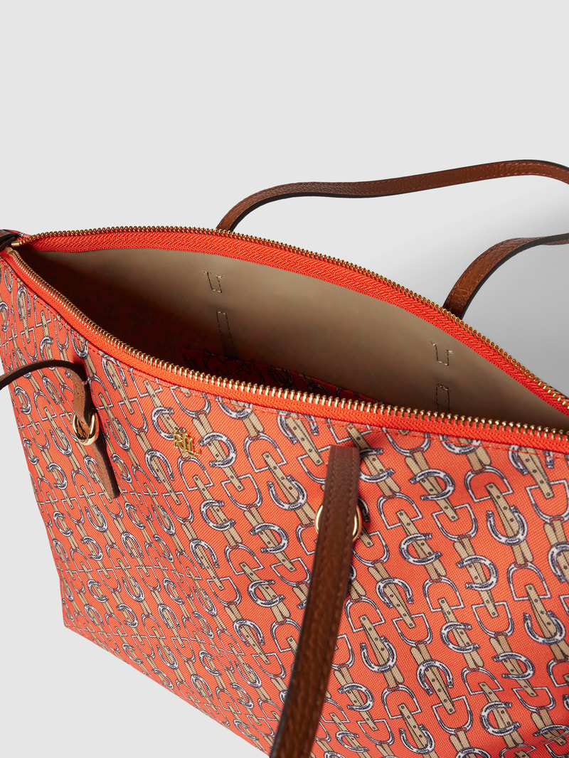 Tote Bag mit Allover-Muster Modell 'KEATON' in orange