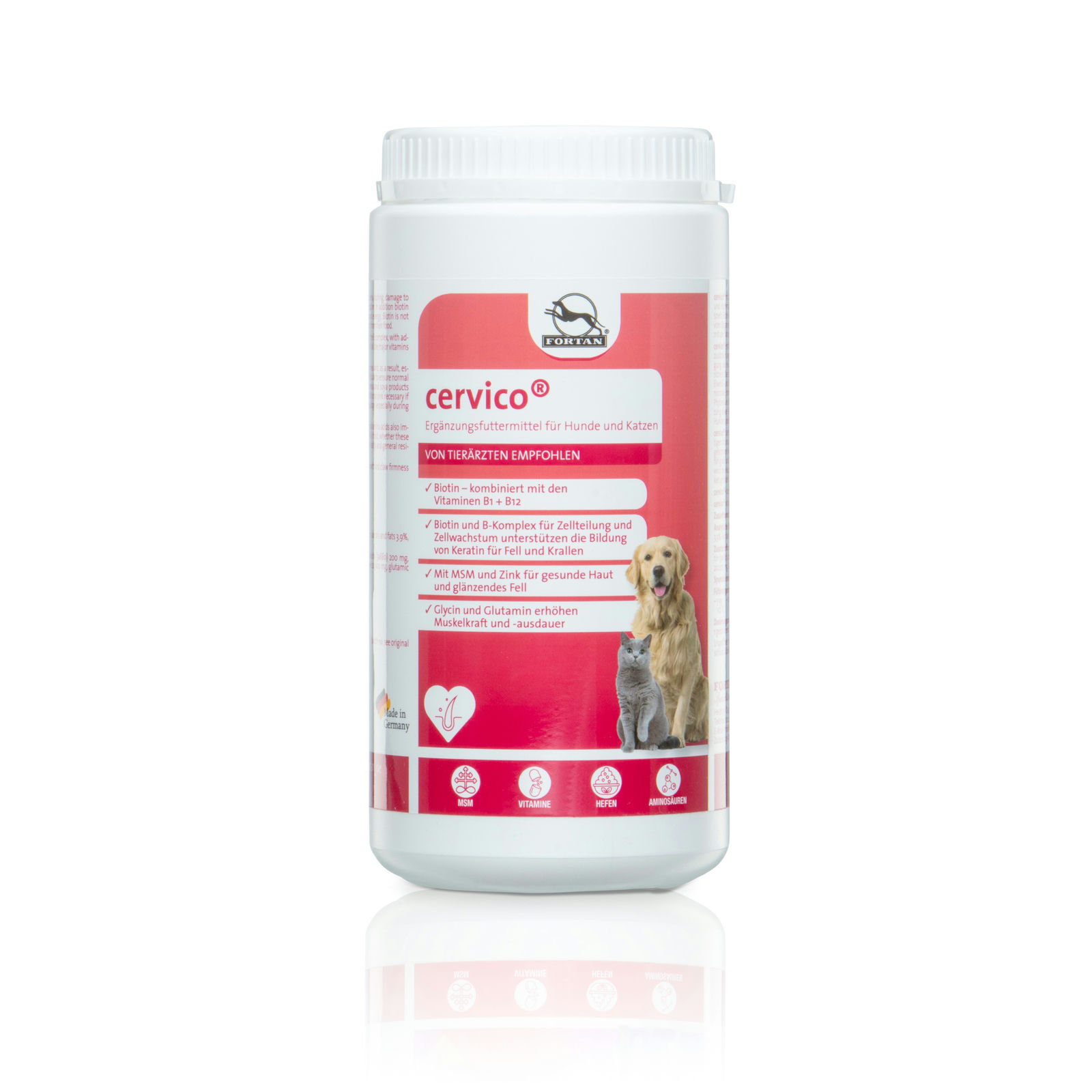 Fortan Ergänzungsfutter & Aufzucht Fortan Cervico Pulver mit Biotin 900 g