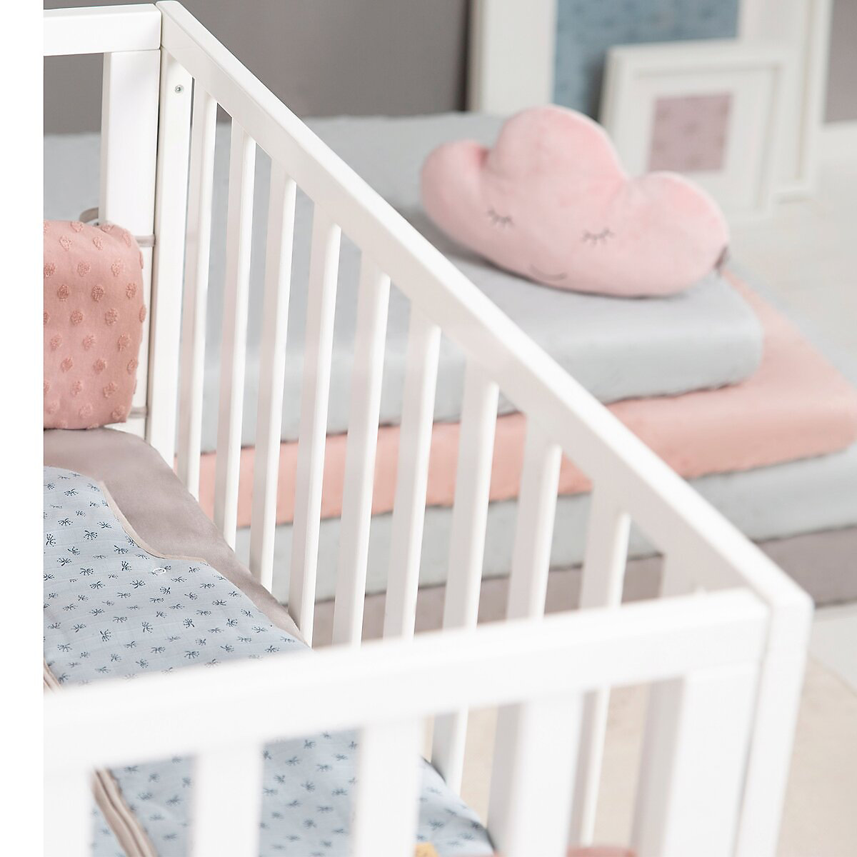 Spannbettlaken Jersey, 45x90 cm und 40x90 cm Lil Planet grau