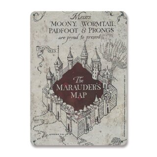 Harry Potter Blechschild Marauders Map 15 x 21 cm