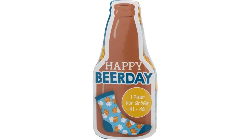 GRUSS & CO Zaubersocken »Happy BEERDAY« blau