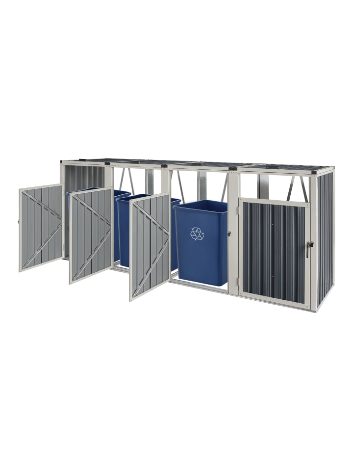 pro.tec Mülltonnenbox Tarbek für 4 Tonnen in Anthrazit (B)292cm günstig kaufen onesize