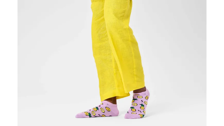 Happy Socks Damen Sneaker Socken Pineapple Light Purple