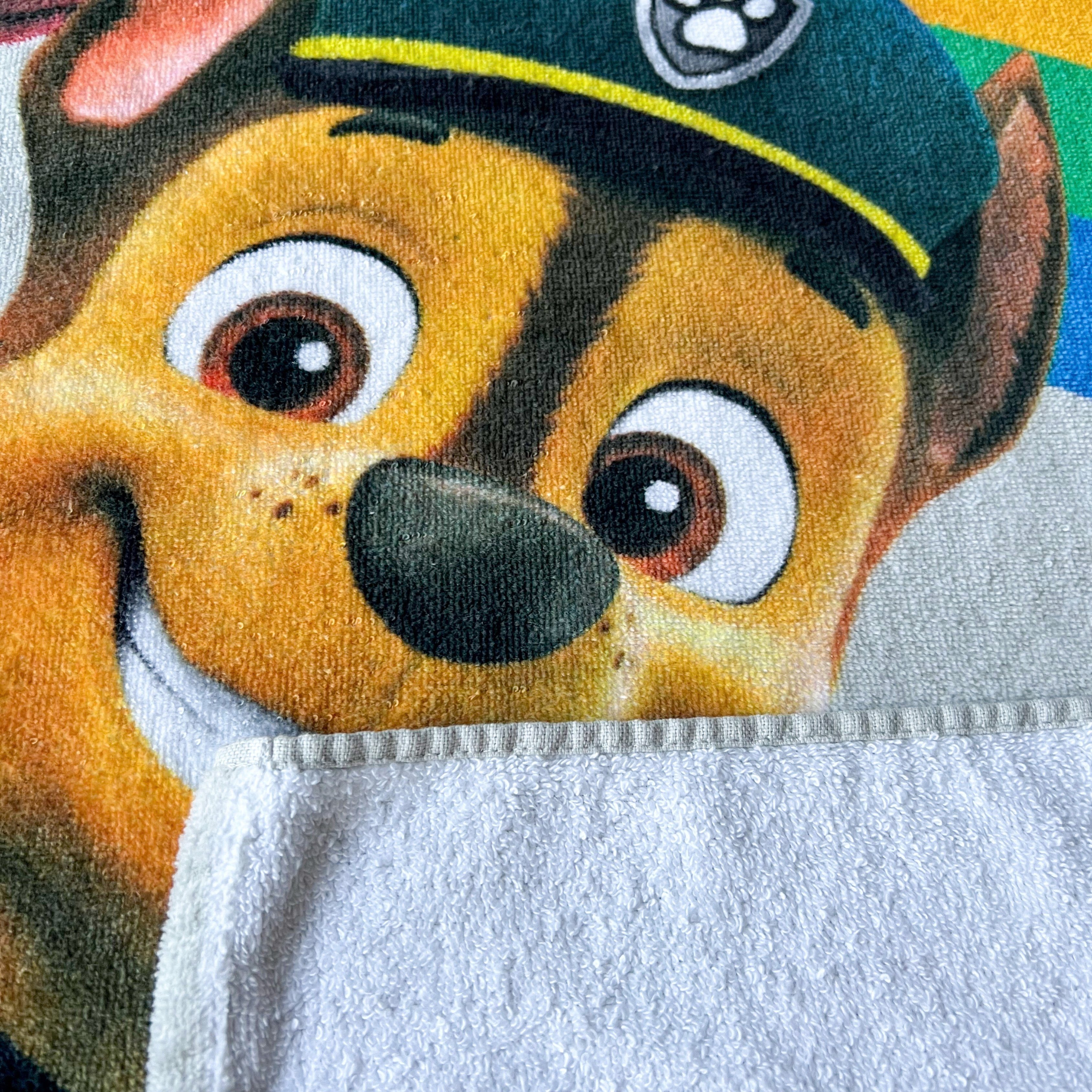 MTOnlinehandel Badetuch Paw Patrol 70x140 cm, 100 %, Baumwolle (1-St), Strandtuch Smile Regenbogen mit Chase, Marshall & Skye für Kinder