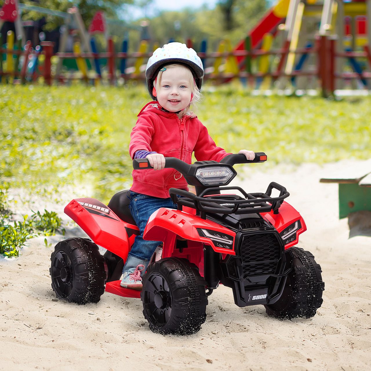 HOMCOM Mini Elektro-Quad Kinder Elektro ATV Kinderwagen Kinderauto Rot