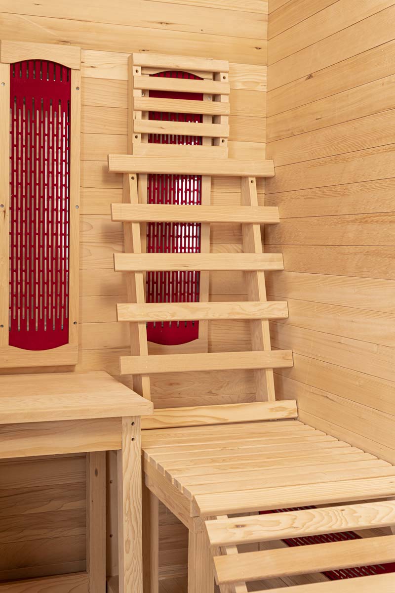 PureHaven Infrarotkabine für 2 Personen 150x150x190 cm Hemlock-Tanne Tiefenwärmestrahler Bluetooth Soundsystem Farblichttherapie Timer Ozonreinigung