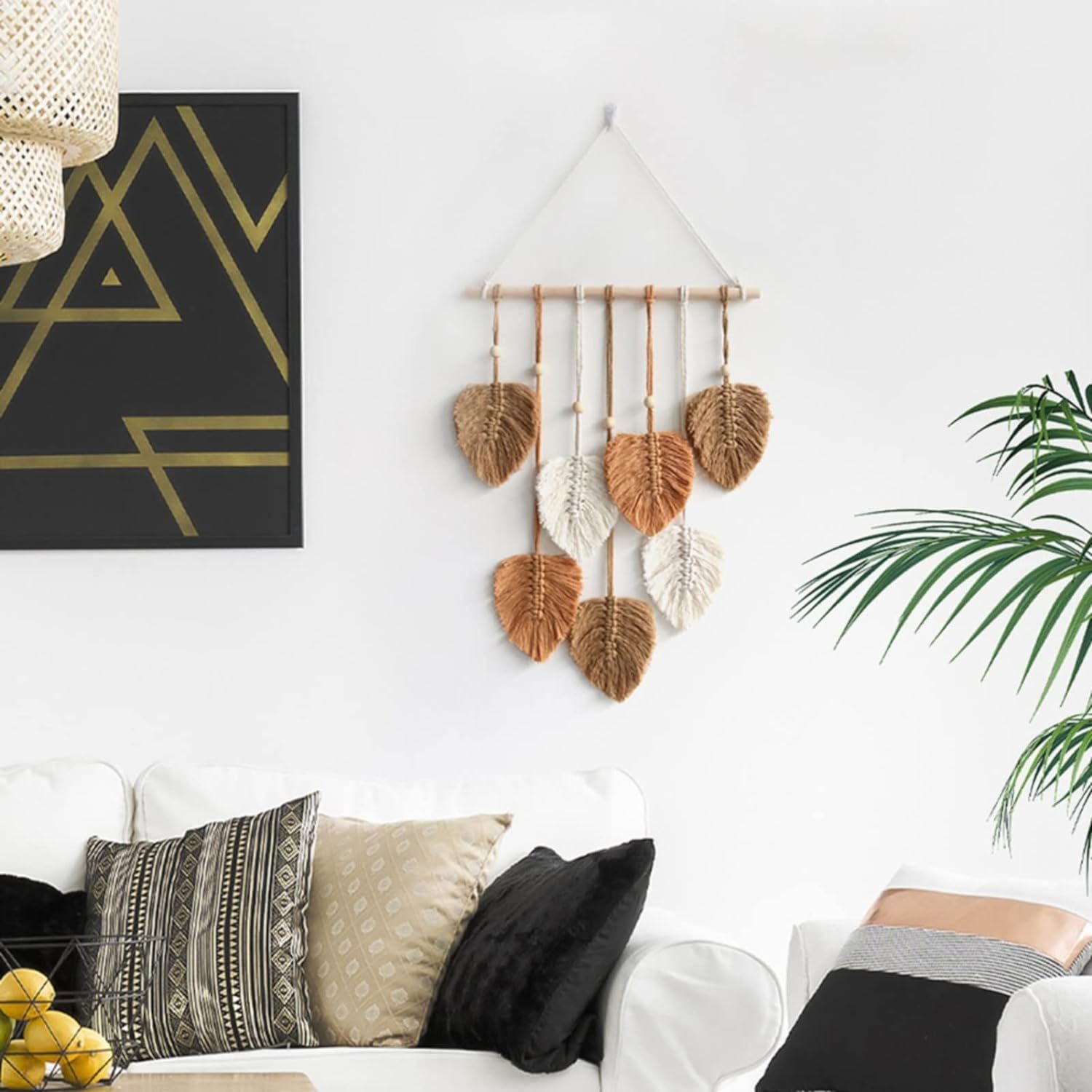 Wandteppich Makramee 100%Baumwolle Wandbehang, Blusmart, Wanddekoobjekt Boho
