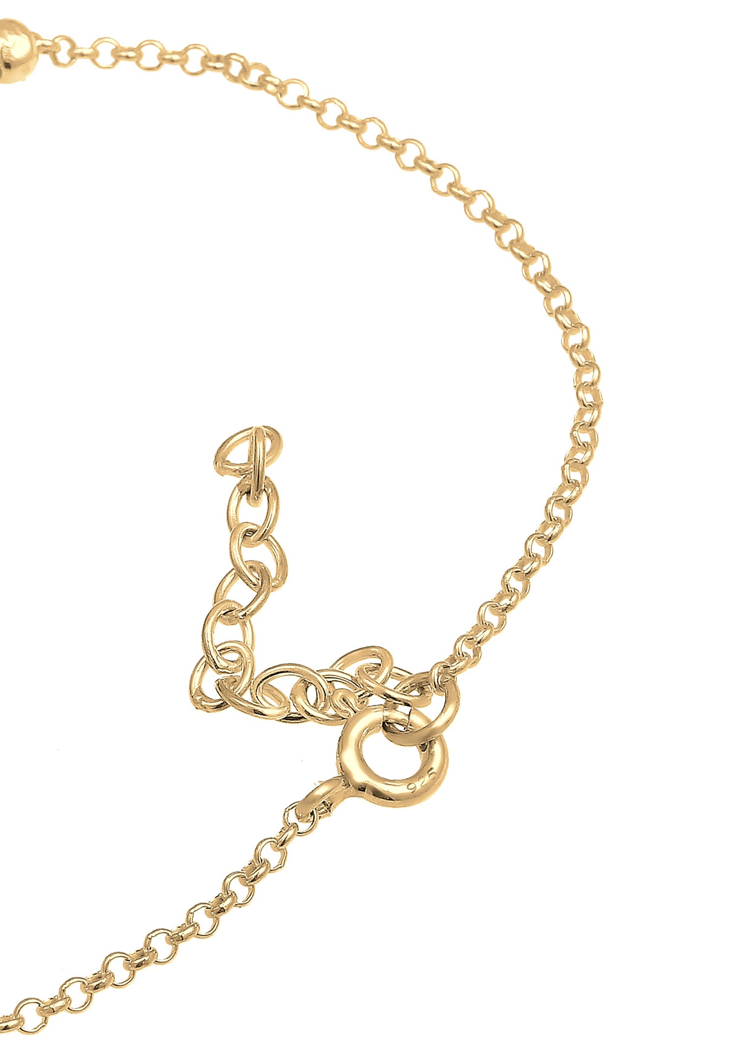 Pulsera Elli Maritime Trend color rojo coral para mujer, plata chapada en oro (925/1000)