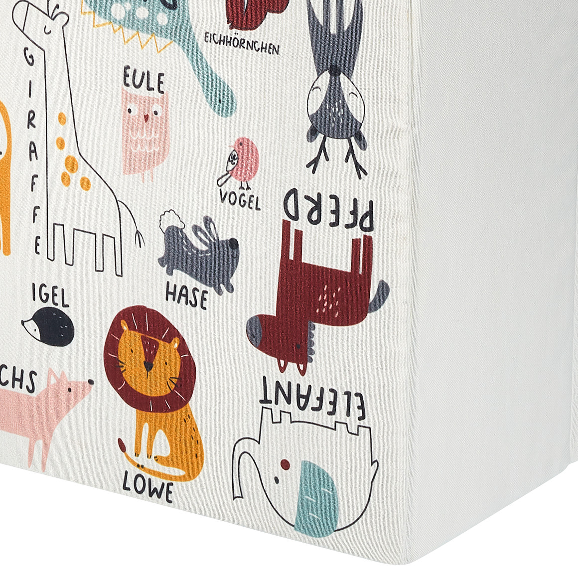 Große Aufbewahrungsbox mit Tier-Motiven