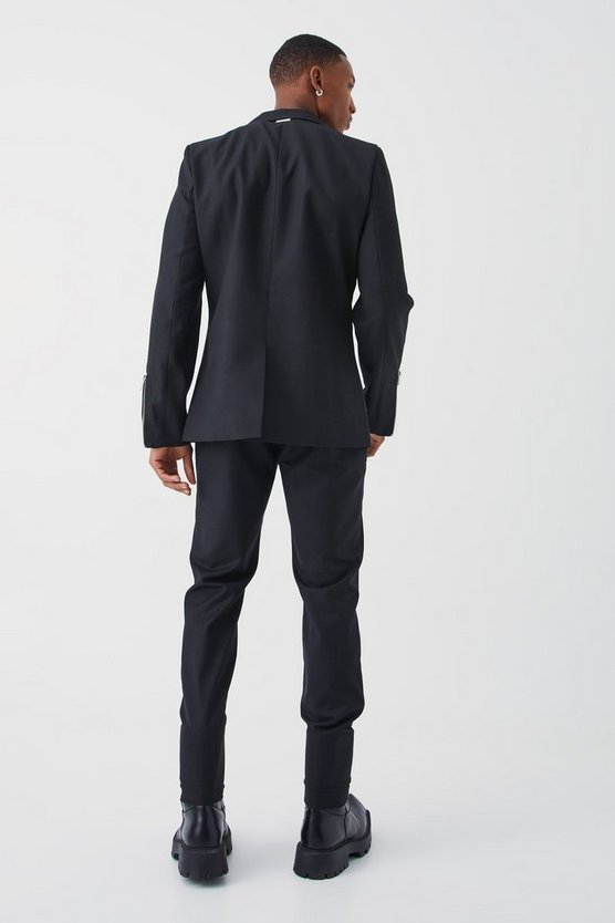 Skinny Blazer mit Reißverschlüssen