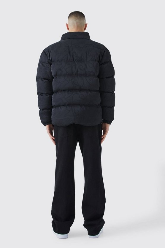 Satin-Steppjacke mit Trichterkragen