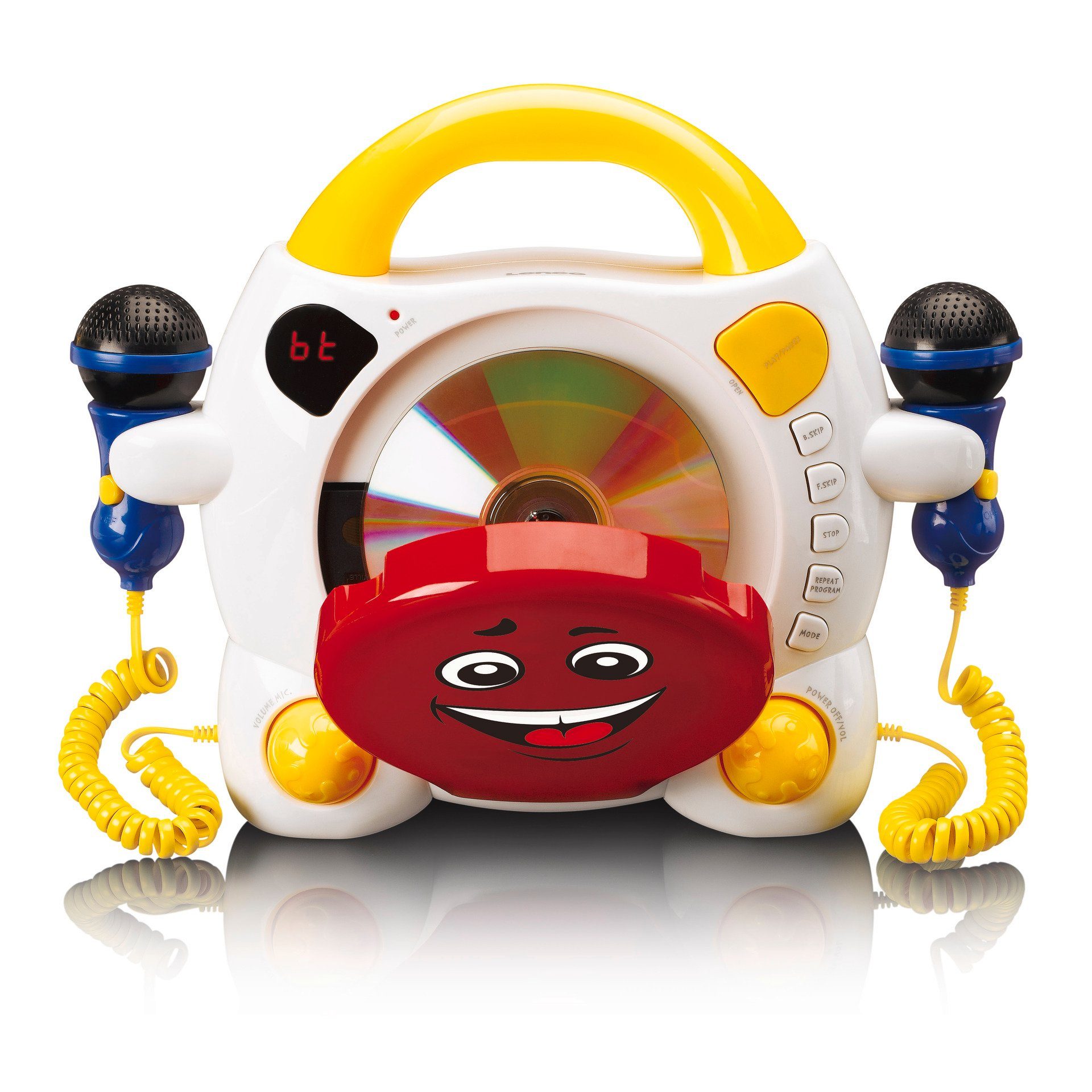 Lenco KCD-011KIDS Tragbarer Kinder Karaoke CD-Player mit Bluetooth CD-Player (Bluetooth)