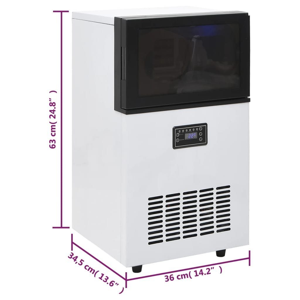 vidaXL Eiswürfelmaschine Eiswürfelmaschine Schwarz 45 kg / 24 h