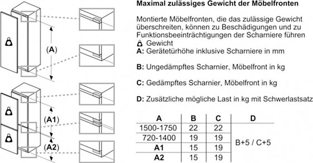 NEFF Einbaukühlschrank N 70 KI1513FE0, 139,7 cm hoch, 55,8 cm breit