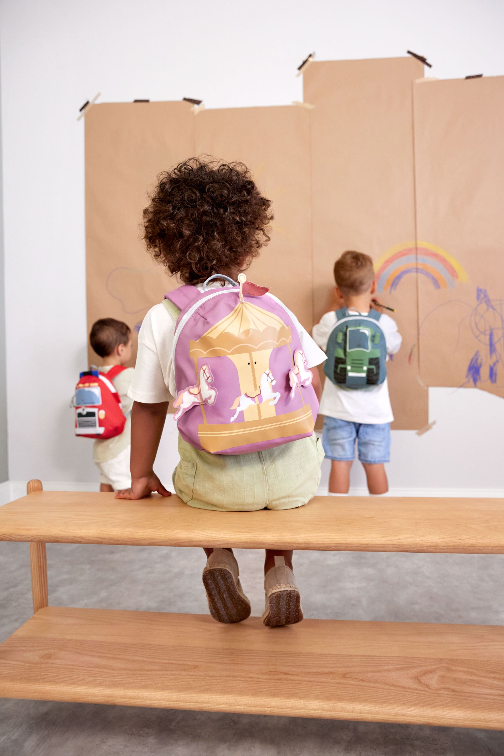 Kindergartenrucksack Tiny - Karussell, Lila