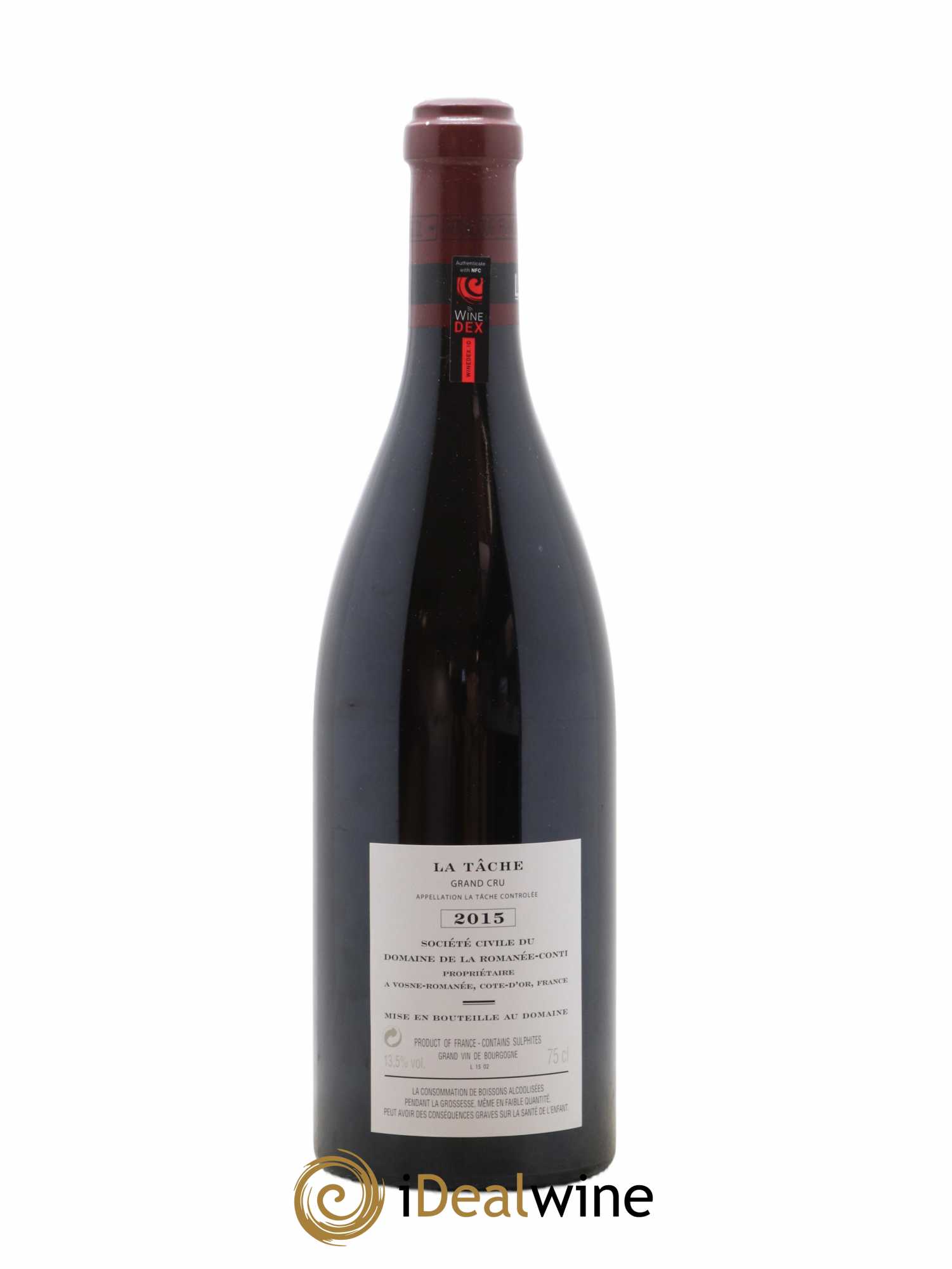 La Tâche Grand Cru Domaine de la Romanée-Conti  2015 - Lot de 1 Bouteille