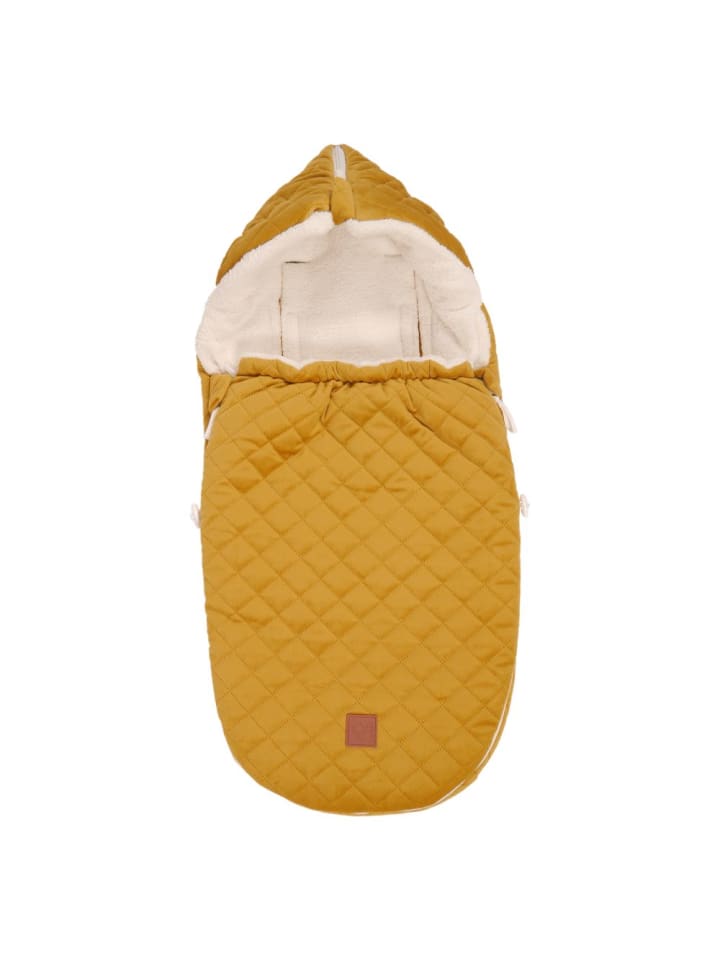 Kaiser Fleece-Fußsack Velvet Hoody für Babyschale und Babywanne in gelb günstig kaufen onesize