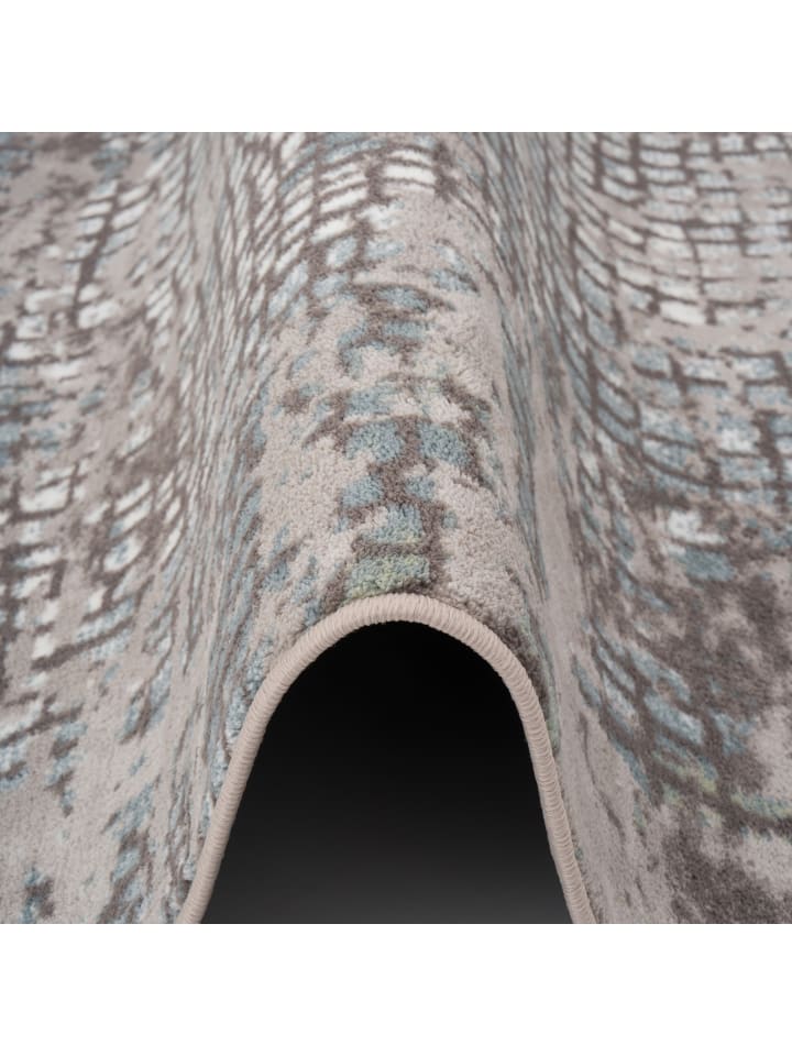 Pergamon Designer Teppich Tawira Vintage in Silber Blau günstig kaufen