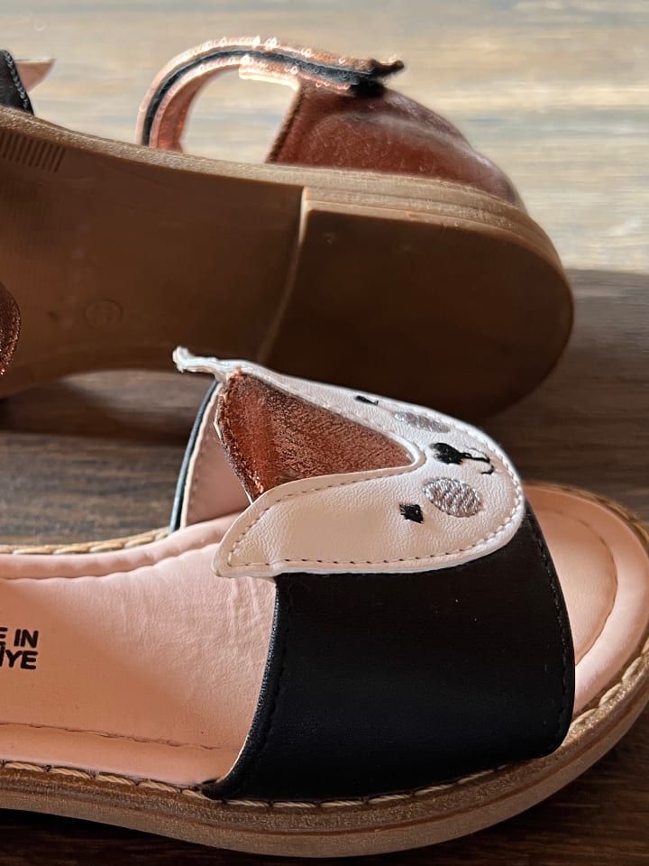Denokids Halbsandalen in Schwarz/ Gold günstig kaufen 31