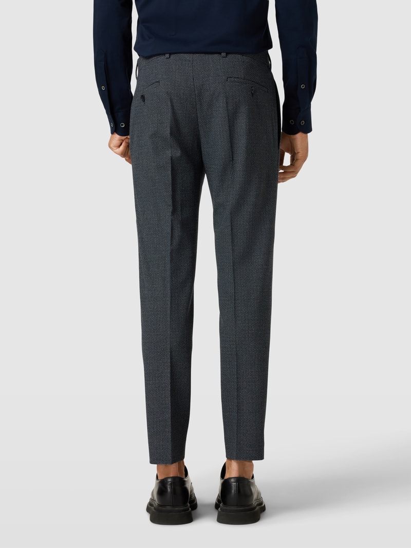 Chino mit Strukturmuster in marineblau