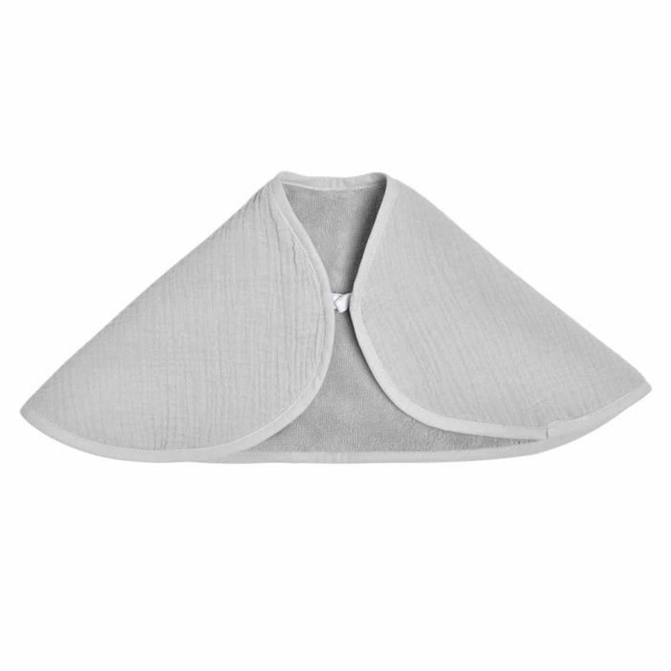 Bavoir d'épaule en gaze de coton et bambou Gris 56 x 28 cm gris
