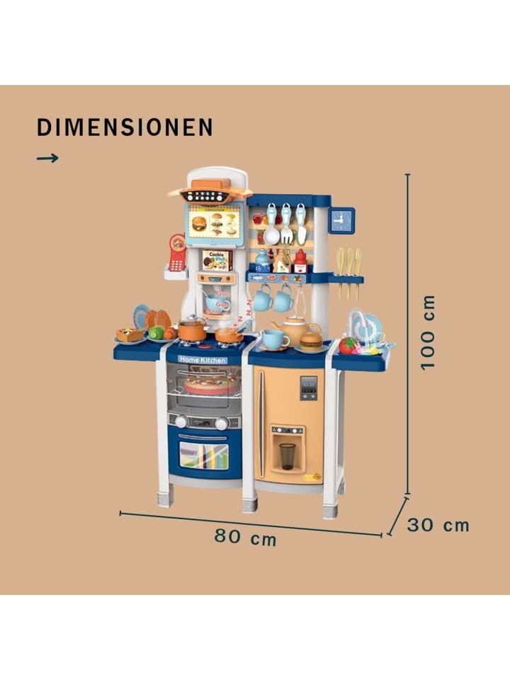 Coemo Kinderküche Susi Spielküche mit extra viel Zubehör - ab 3 Jahren in Blau günstig kaufen onesize