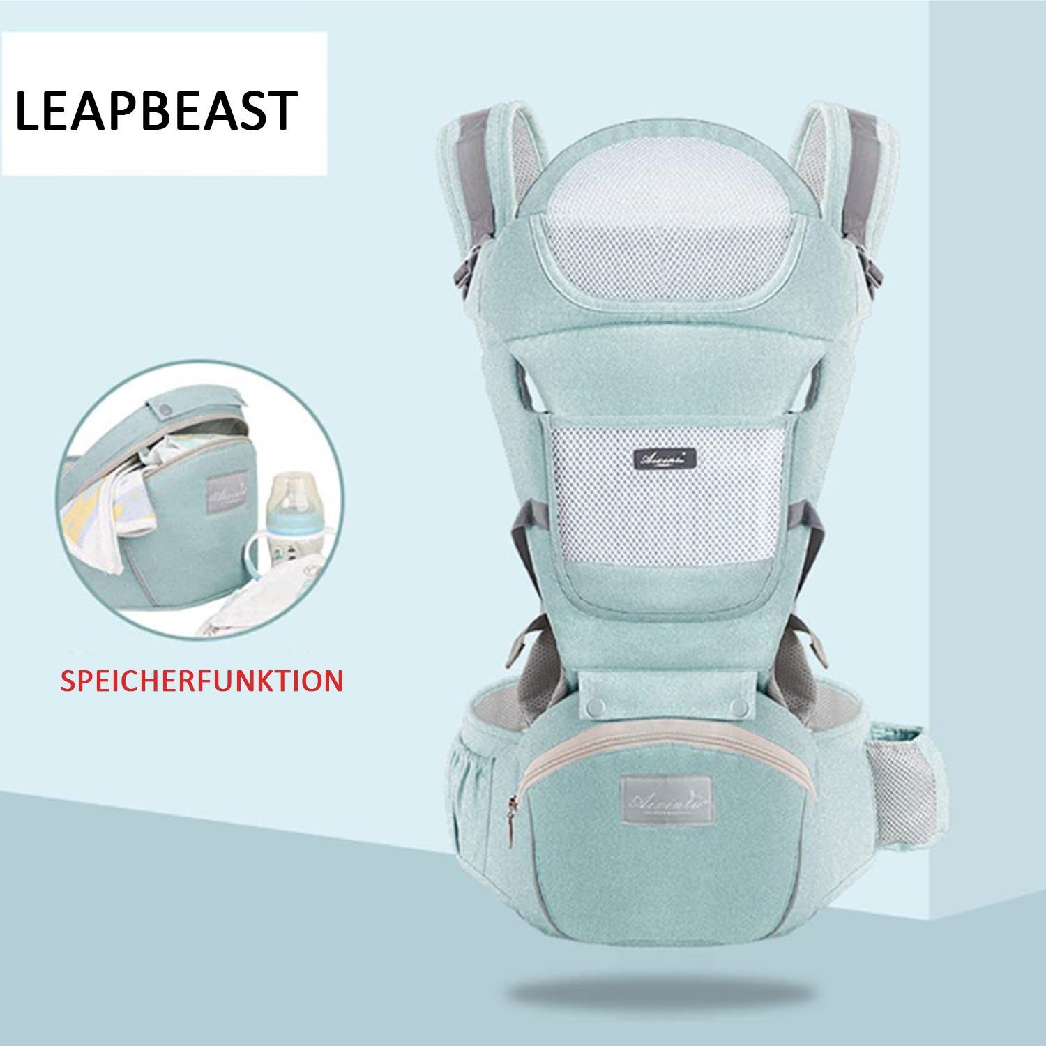 TOPMELON Babytrage All-In-One Babytrage Baby Hüftsitz verstellbar Ergonomisch