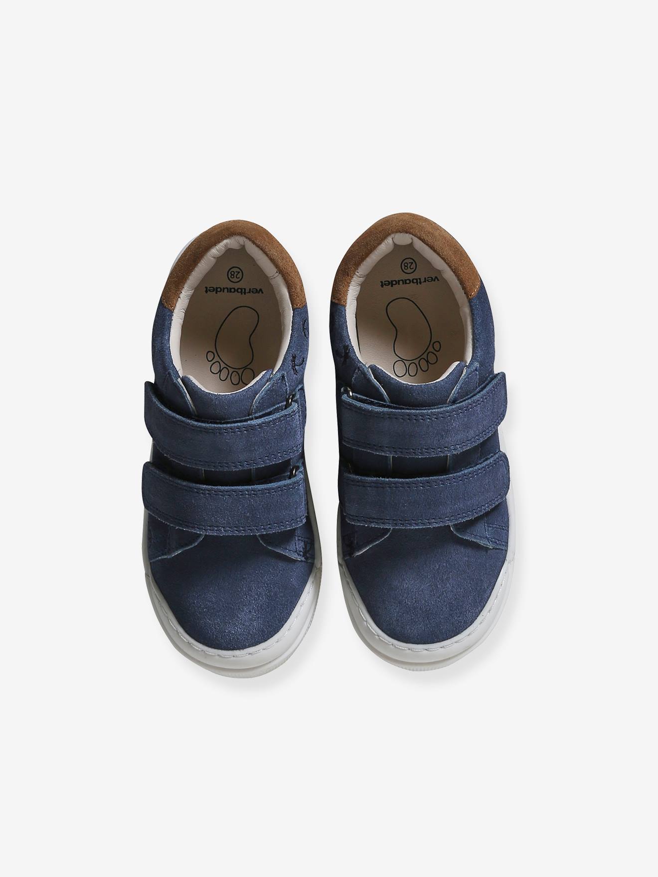 Vertbaudet Kinder Klett-Sneakers mit Anziehtrick - marine