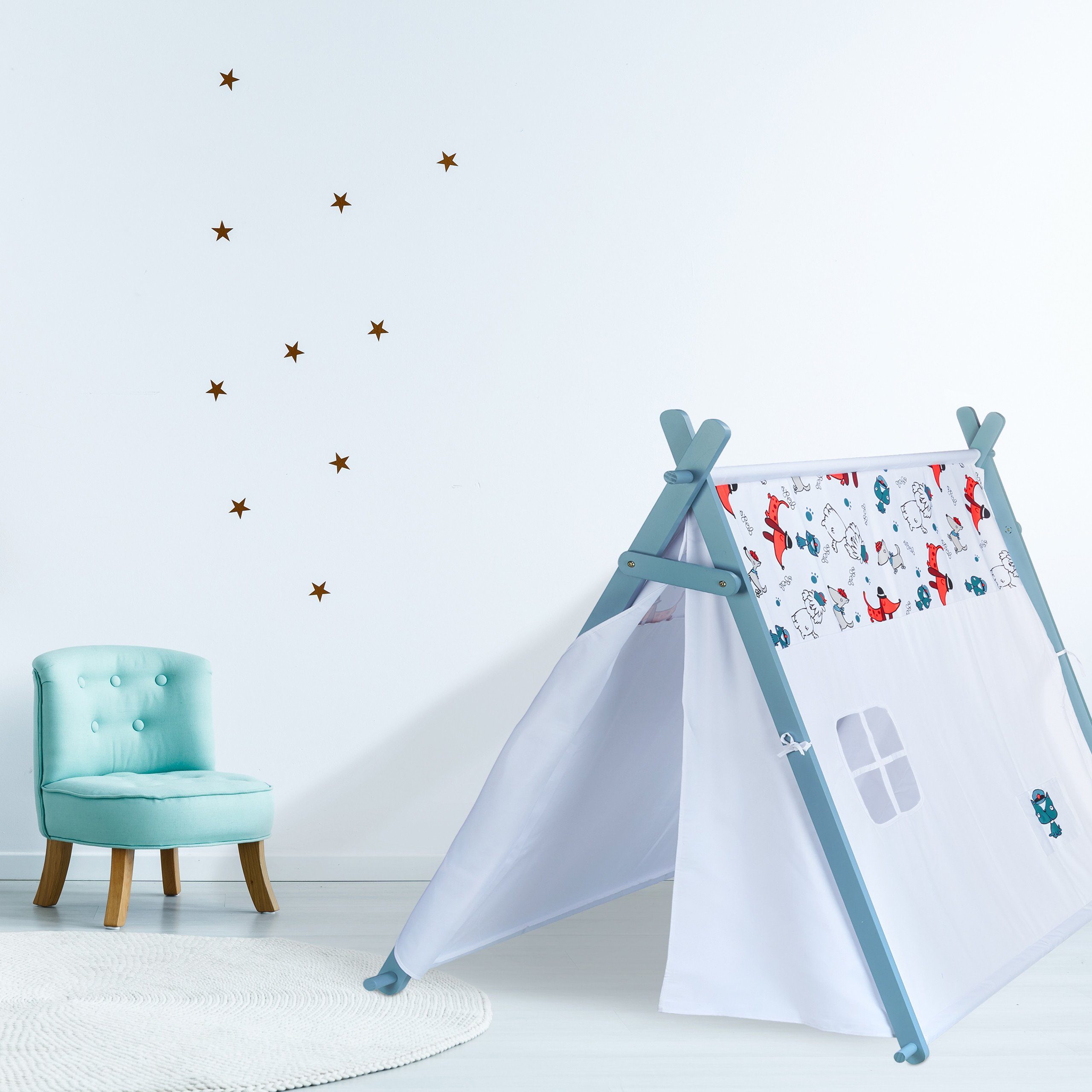 relaxdays Tipi-Zelt Tipi Zelt für Kinder